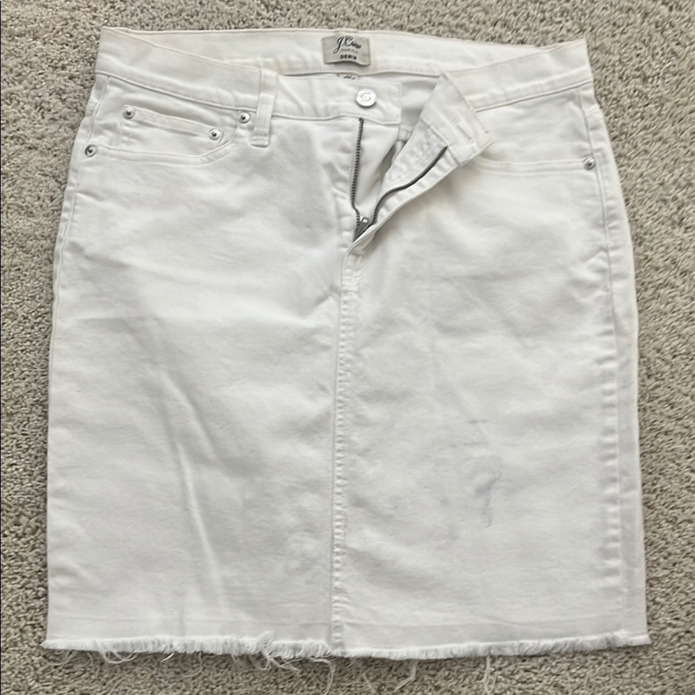 J. Crew White Pencil Skirt for Work